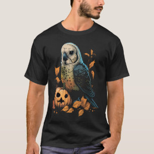 Budgie Halloween Pumpkin Budgerigar Parakeet Bird T-Shirt