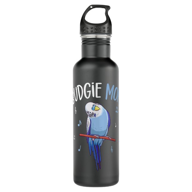 Budgie Mom Parakeet Budgerigar Womens Funny 710 Ml Water Bottle (Front)