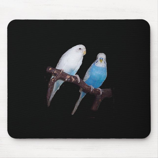 Budgie pair mousepad (Front)