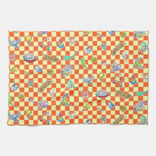 Budgie parrot pattern kitchen towel