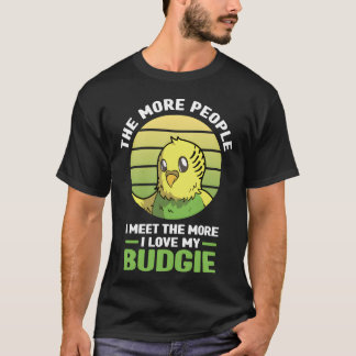 Budgie pet bird reading book gift family T-Shirt