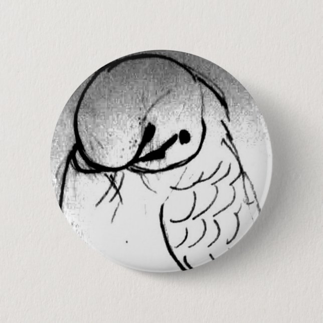 Budgie Portrait 2 Inch Round Button (Front)