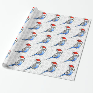 Budgie Santa Wrapping Paper