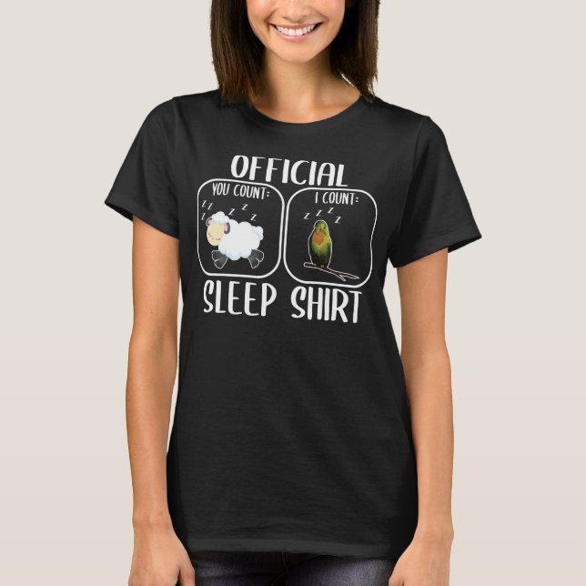Budgie sleeping shirt counting sheep (Front)