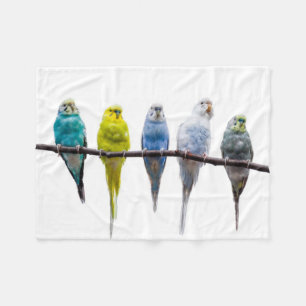 Budgies Fleece Blanket