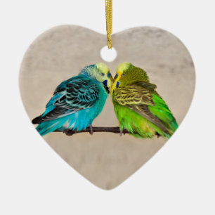 Budgies in Love Ornament