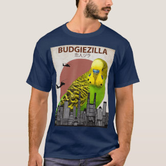 Budgiezilla  Budgie  for Budgerigar Parakeet T-Shirt