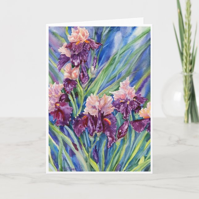 "Buds and Blooms" Blank Notecard (Front)