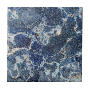 Bue Gray Black Marble & Beige Veins Tile