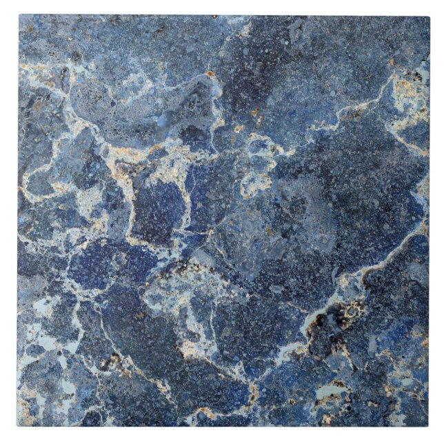 Bue Grey Black Marble & Beige Veins Tile (Front)