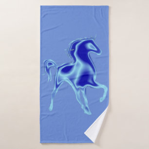 Bue Horse Bath Towels