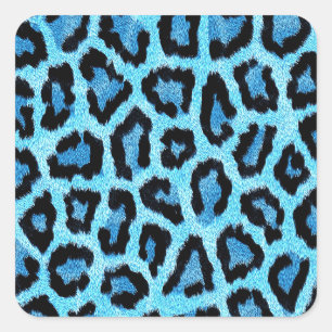 Bue Trendy Leopard Pattern Square Sticker