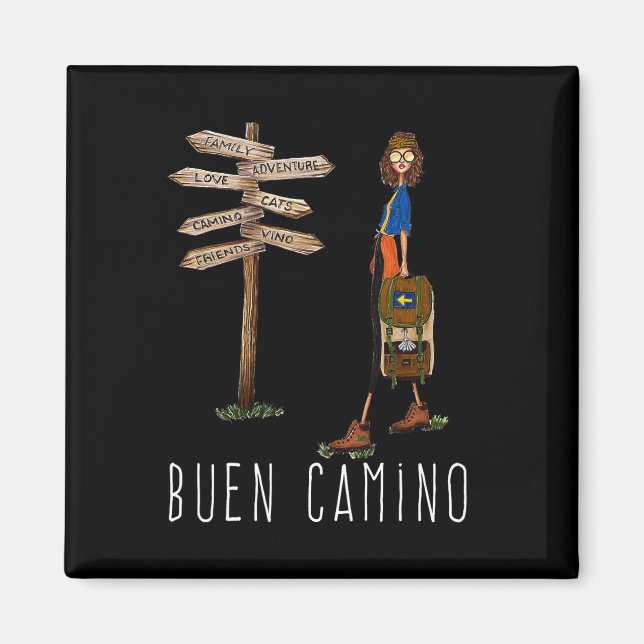 Buen Camino De Santiago Pilgrim Hiking Way Of St.  Magnet (Front)