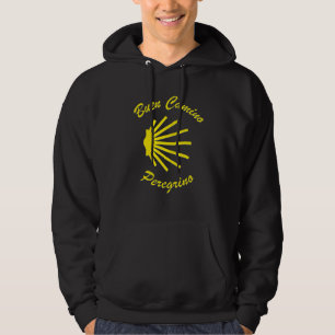 Buen Camino Peregrino Santiago Yellow Scallop Shel Hoodie