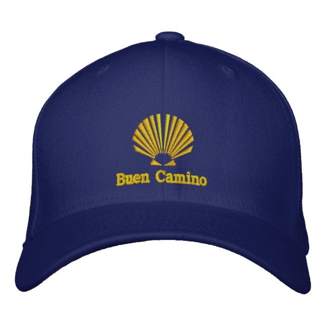 Buen Camino Pilgrims Scallop shell Embroidered Hat (Front)
