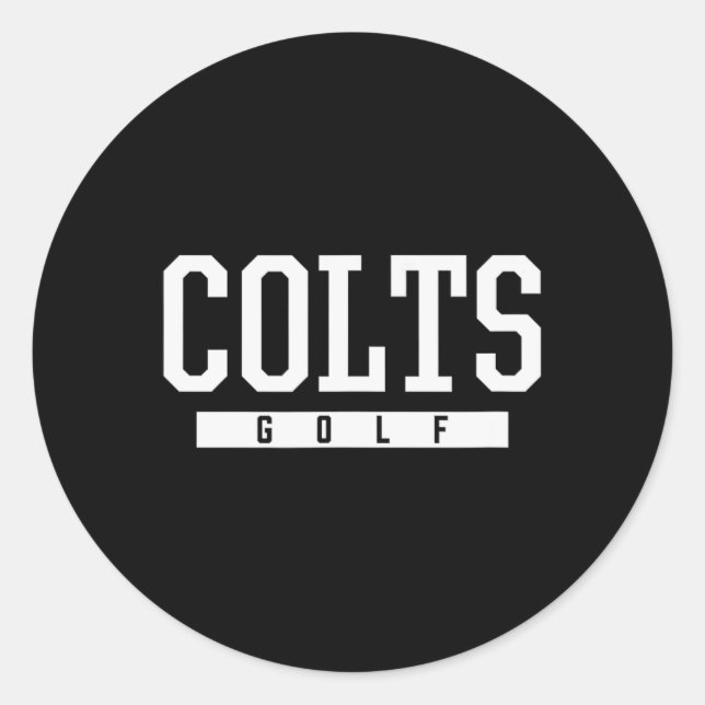 Buena Colts Golf Hs  Classic Round Sticker (Front)