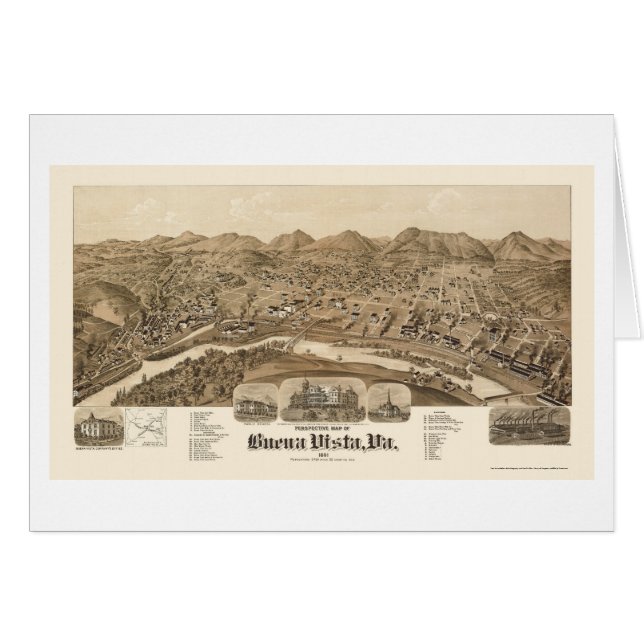 Buena Vista, carte panoramique de VA - 1891 (Devant horizontal)