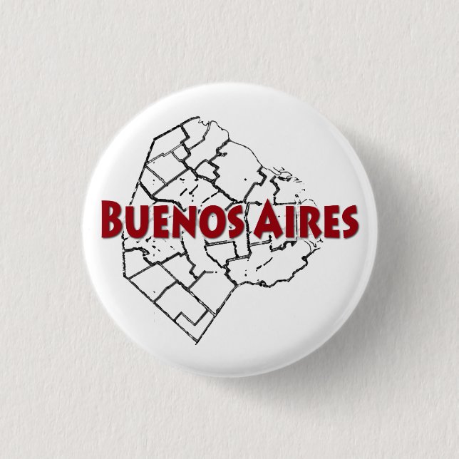 Buenos Aires 1 Inch Round Button (Front)
