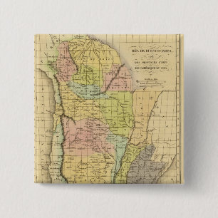 Buenos Aires 2 Inch Square Button