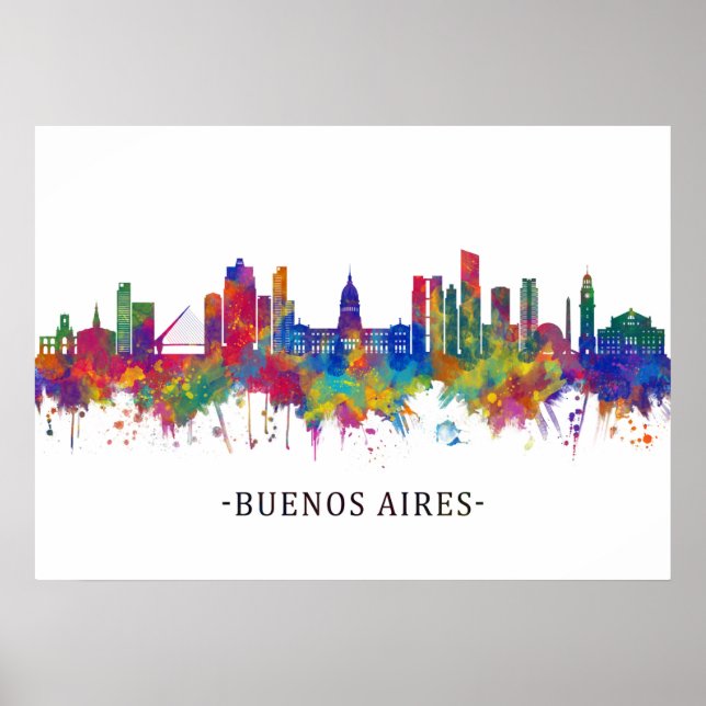 Buenos Aires Argentina Skyline Poster (Front)