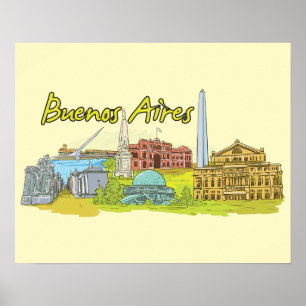 Buenos Aires, Argentina Travel Poster