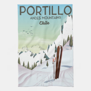 Buenos Aires, Argentina travel poster Kitchen Towel