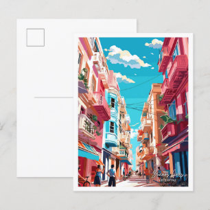 Buenos Aires Argentina vintage travel illustration Postcard
