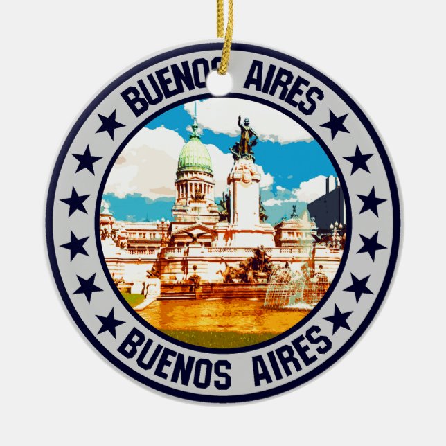 Buenos Aires                                       Ceramic Ornament (Front)