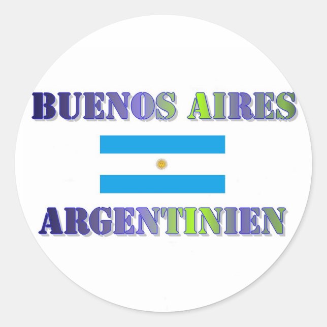 Buenos Aires Classic Round Sticker (Front)