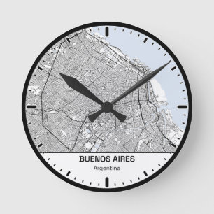 Buenos Aires Clock City Line Art
