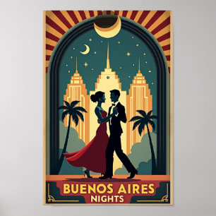 Buenos Aires Nights – Vintage Travel Poster
