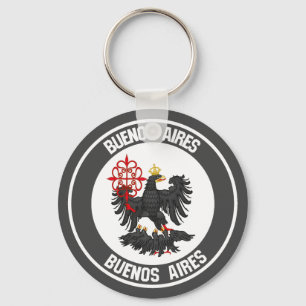 Buenos Aires Round Emblem Keychain