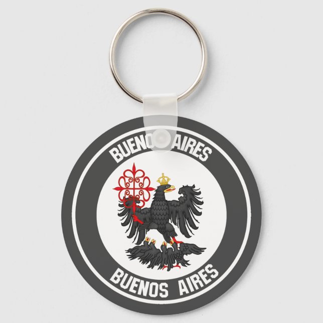 Buenos Aires Round Emblem Keychain (Front)