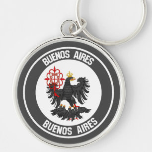 Buenos Aires Round Emblem Keychain