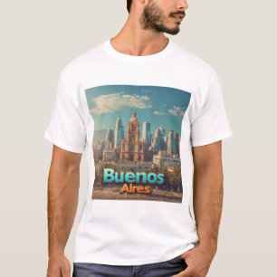🌆 Buenos Aires Skyline Historic Cathedral Art 🌆 T-Shirt