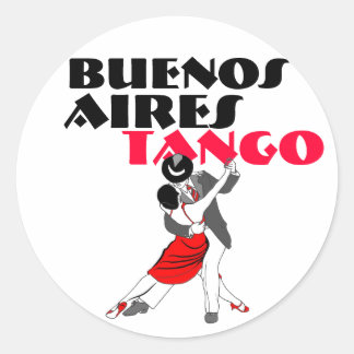 Buenos Aires Tango Classic Round Sticker