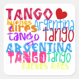 Buenos Aires tango Square Sticker