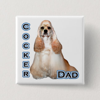 Buff Cocker Spaniel Dad 4 - Button
