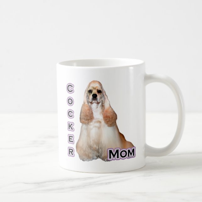 Buff Cocker Spaniel Mom; Cocker Spaniel Mom Coffee Mug (Right)