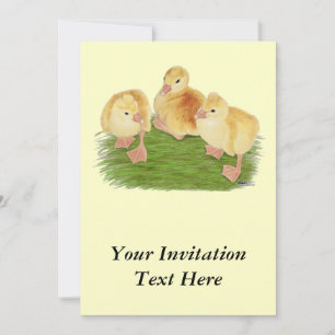 Buff Goslings Tufted Invitation
