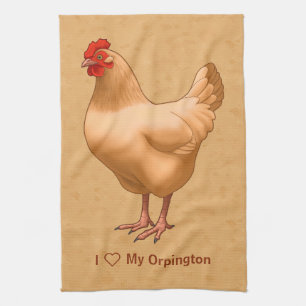 Buff Orpington Chicken Hen Kitchen Towel