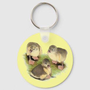 Buff Pomeranian Goslings Keychain