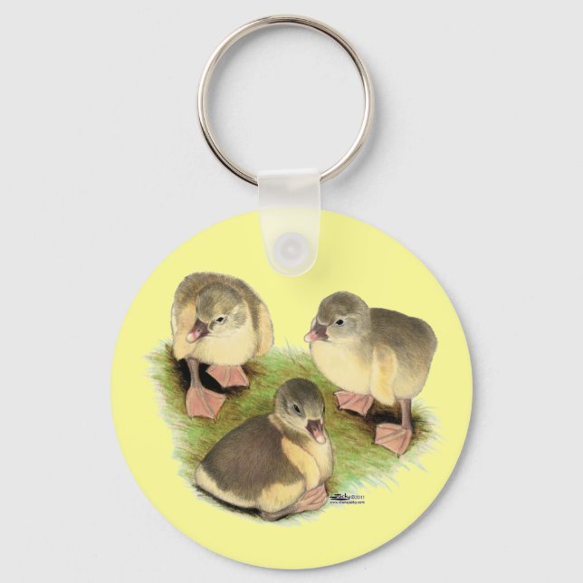 Buff Pomeranian Goslings Keychain (Front)