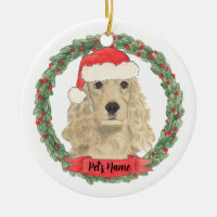 Buff Sable Golden Cocker Spaniel Christmas