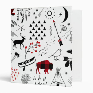 Buffalo Adventures Black and Red Plaid ID599 Binder