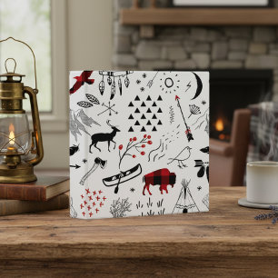 Buffalo Adventures Black and Red Plaid ID599 Binder