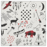 Buffalo Adventures Black and Red Plaid ID599 Fabric