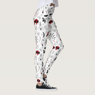 Buffalo Adventures Black and Red Plaid ID599 Leggings