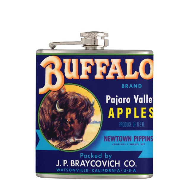 Buffalo Apples Hip Flask (Front)