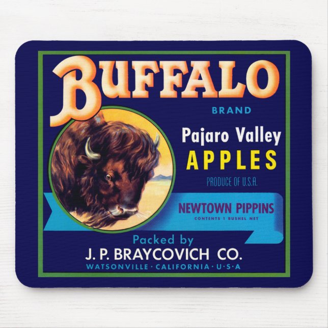 Buffalo Apples Mouse Pad (Front)